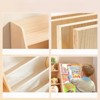 FONTOI Kids Bookshelf, Book Shelf for Kids Rooms, 3 Tier Sling Bookcase Baby Toy Organizer Toddler Nursery Book Shelves, Brown, 32.3"x 15.7" x 29.5" - 2 of 4