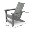 HDPE Adirondack Chair, Weather-Resistant Outdoor Patio Armchair, Modern Plastic Lounge Chair for Garden or Deck – Cuddlewood - 4 of 4