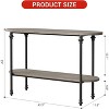 Nasitip 2-Tier Console Table, 43.3" Entryway Table with Storage, Metal Frame, Behind Couch Table for Living Room, Hallway, Entryway - 3 of 4