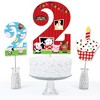 Big Dot of Happiness 2nd Birthday Farm Animals - Barnyard Second Birthday Party Centerpiece Sticks - Table Toppers - Set of 15 - 3 of 4