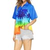 HAPPY BAY Hawaiian Shirts Womens Casual Summer Beach Party Open Front Tops Blouses Short Sleeve Button Up Dress Shirts Dresses for Women - 4 of 4