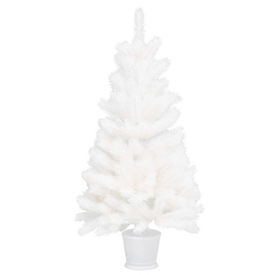 vidaXL Christmas Tree Artificial Xmas Tree with Needle-Shaped Branches - White 35.4"