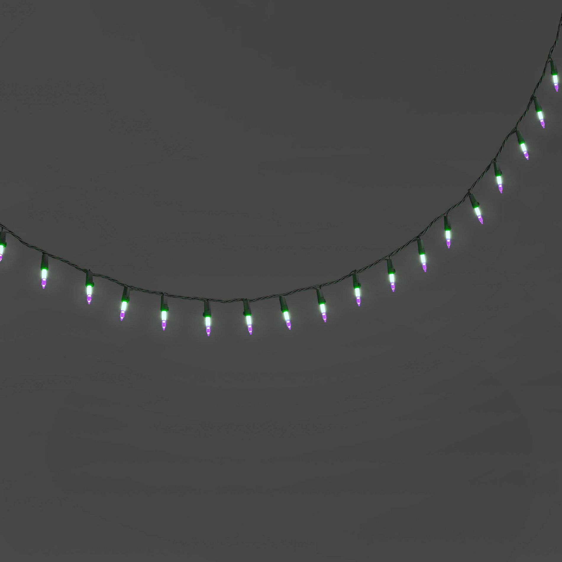 100ct LED Halloween Indoor Outdoor Double Filament String Lights Purple/Green/Black - Hyde and EEK! Boutique™