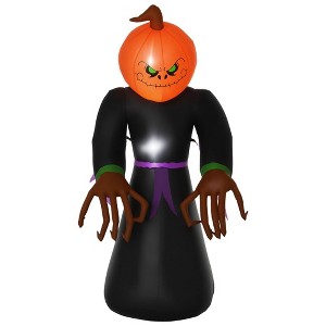 NAYSAYE Halloween Inflatable Reaper Ghost Pumpkin Outdoor Decoration Blow Up Yard Decor for Holiday Party, Black, 43.3"*26"*82.8" - 1 of 4