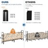 Heavy Duty Firewood Rack w/ Fabric Mesh - Indoor/Outdoor Metal Log Holder for Fireplace, Patio, Shed & Garage Storage Organizer - 4 of 4