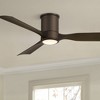 Casa Vieja 56" Keel Modern Indoor Outdoor Ceiling Fan 3 Blade LED Light Remote Control Emperial Bronze Finish Bedroom Patio Hugger Damp Rated - 2 of 4