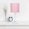 Simple Designs White Stick Lamp Light Pink - 4 of 4