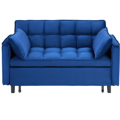 TiramisuBest 55"green velvet sofa, elegant with convenient pockets, clever interpretation of the three-in-one conversion art