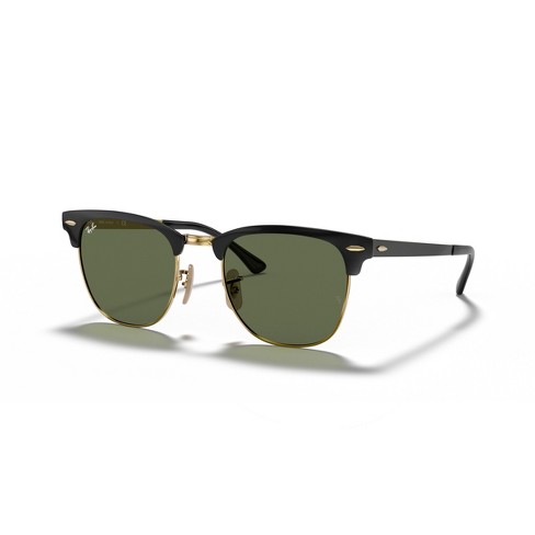 Ray-ban Rb3716 51mm Clubmaster Adult Square Sunglasses Green Lens