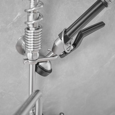 Brushed Nickel 2-Handle Wall Mount Pre-Rinse Kitchen Faucet
