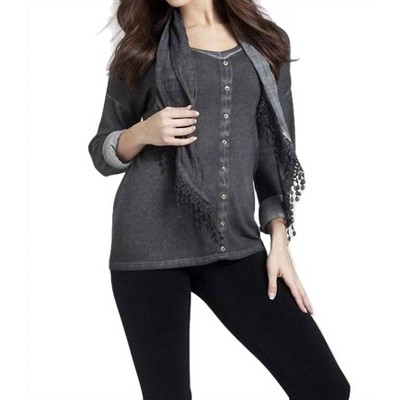 Women's Front-to-Back Top w/ Scarf - ANGEL