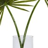 49" x 40" Artificial Fan Palm Arrangement in Glass Vase - Nearly Natural - image 3 of 3