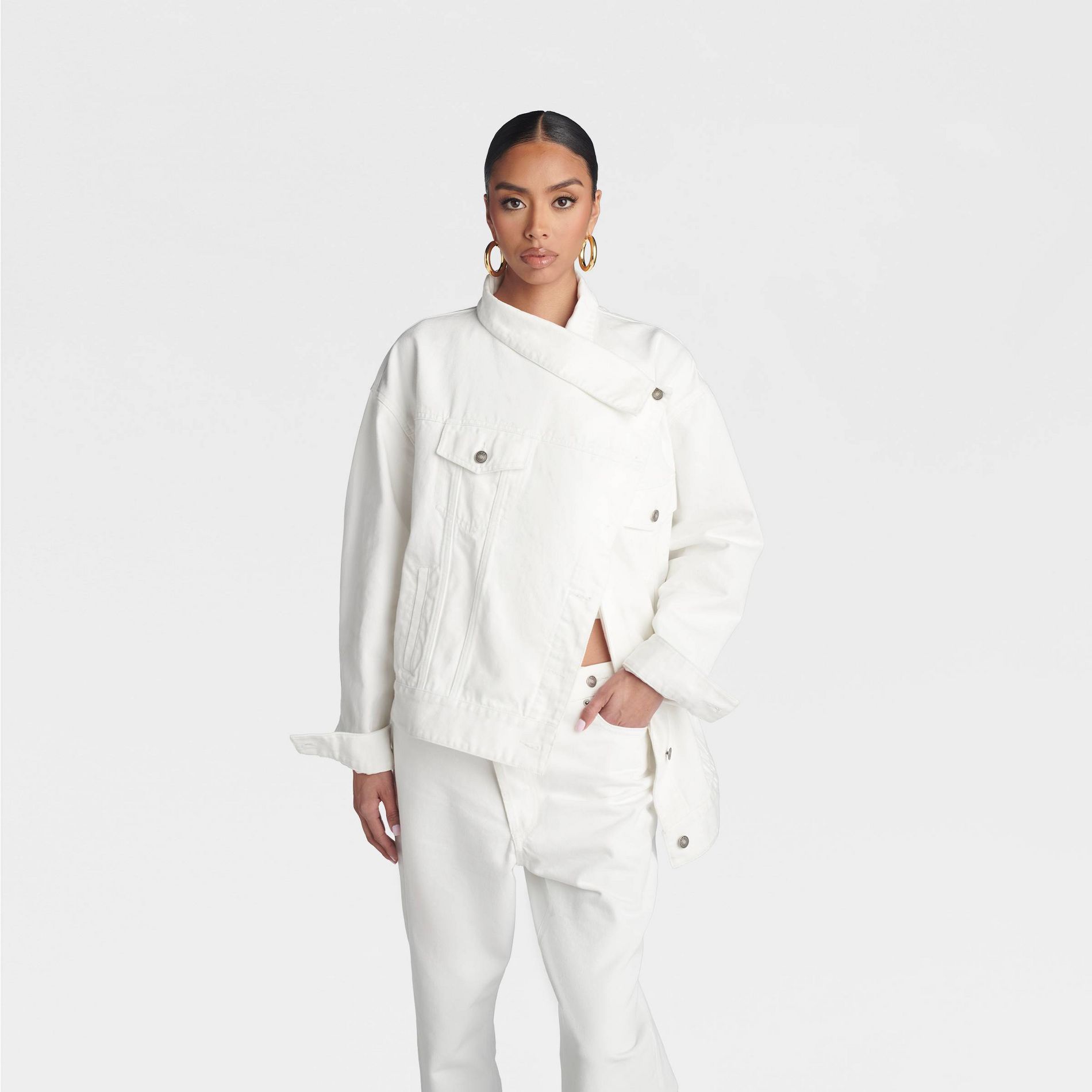 KBB by KAHLANA Women's 'The Asym Denim Jacket'