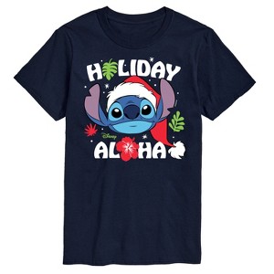 Men's - Lilo and Stitch - Holiday Aloha Short Sleeve Graphic T-Shirt - 1 of 4