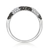 Ross-Simons 0.50 ct. t.w. Black and White Diamond Striped Ring in Sterling Silver - 4 of 4