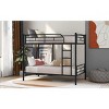 Streamdale Twin Over Twin Metal Bunk Bed (Black) - 3 of 4