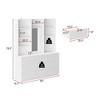 Famapy White Cloaks Cabinet Storage Cabinet Multi-Display Shelf Centre Mirror - 3 of 4