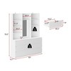 Famapy White Cloaks Cabinet Storage Cabinet Multi-Display Shelf Centre Mirror - image 3 of 4