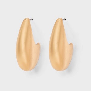Smooth Puff Wide Earrings - A New Day™ Gold - 1 of 3