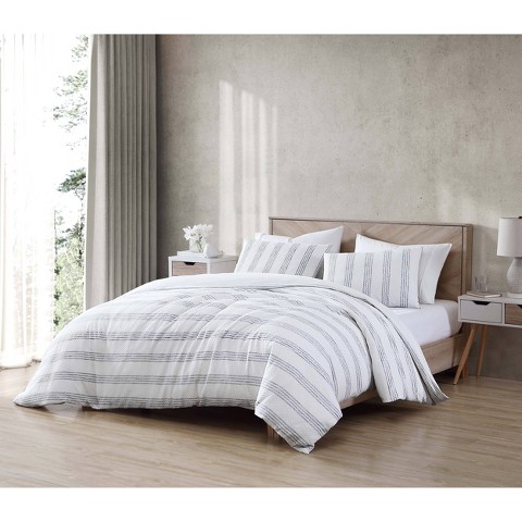 Riverbrook Home 3pc Queen Chopra Comforter Bedding Set Blue: Machine Washable, Includes Pillow Shams