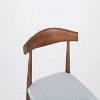 Mid-Century Modern Design Solid Wood 24" Counter Stools ,Upholstered Counter Stools with Wood Legs - 4 of 4