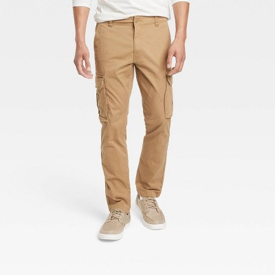 Men's Regular Fit Straight Cargo Pants - Goodfellow & Co™ Brown 42x32