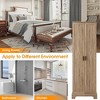Sapphtopaz Modern Bathroom Storage Cabinet with 2 Doors Multi-functional Pantry Cabinet with Adjustable and Fixed Shelves for Living Room - 4 of 4