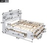 CAVINAS Queen Size Bed Frame, Platform Bed with Storage Headboard and 8 Drawers, Storage Beds with Headboards - 3 of 4