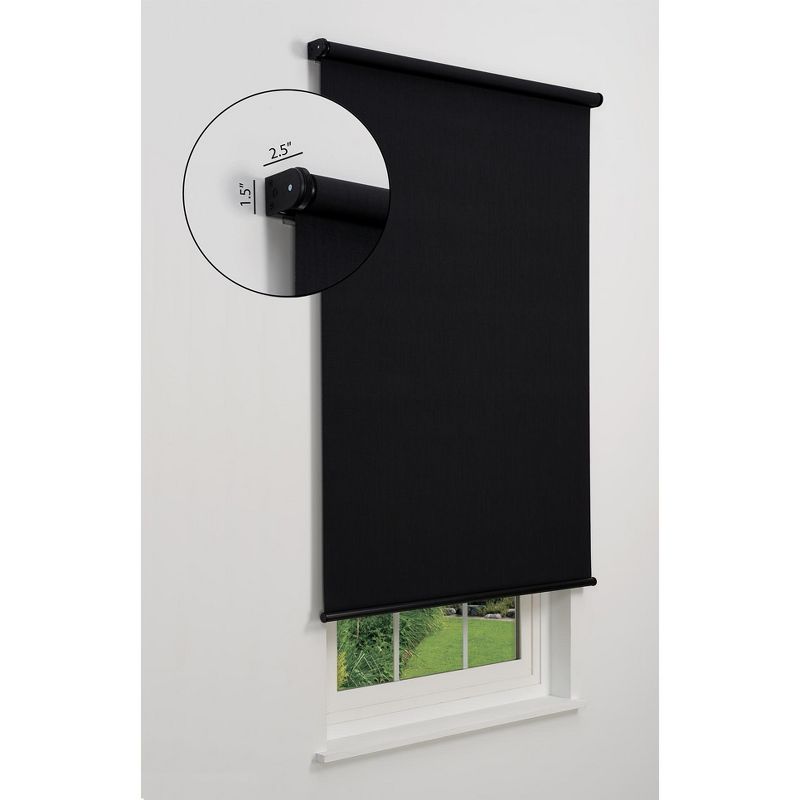 Linen Avenue Cordless 1% Solar Screen Standard Roller Shade, Black, Charcoal, and Gray (Arrives 1/4" Narrower), 5 of 9