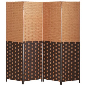 BestMassage Room Divider Wood Screen 4/6 Panels Room Portable Privacy Screen Divider - 1 of 4