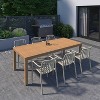 Amazonia Beijo 7pc Teak Finish Wood 100% FSC Rectangular Patio Dining Set Beige - 2 of 4