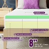 FDW 8 Inch Green Tea Memory Foam Mattress Cooling Gel Infused Mattress,Fiberglass Free/CertiPUR-US Certified/Bed-in-a-Box,White - 4 of 4