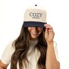 Embroidered Cozy Season - Womens Canvas Trucker Hat - 3 of 3