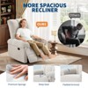 Swivel Rocking Nursery Recliner Chair Rocker Recliner Glider Manual Chenille Upholstered Sofa Chair with High Backrest - 4 of 4