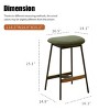 DOMETOUR Bar Stools Counter Height and Bar Height Bar Stools Backless for Kitchen, Dining Room Bar Chairs Set of 2 - 4 of 4