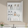 Elise Recessed or Surface-Mount Bathroom Medicine Cabinet with Mirror, Adjustable Tempered Glass Shelves & Reversible Door - 2 of 4