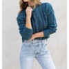 Women's Cable Knit Mock Neck Cozy Sweater - LOVESTITCH - 3 of 4
