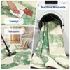 Modern Washable Area Rug, Abstract Print Floor Cover with Non Slip Backing, Low Pile Stain Resistant Indoor Carpet for Bedroom - 4 of 4