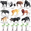 31 Pcs Safari Animals Figures Including 24 Realistic Jungle Playset Toys Zoo Animals for Toddlers 3+ Years Old Ideal Gift for Boys and Girls - 3 of 4