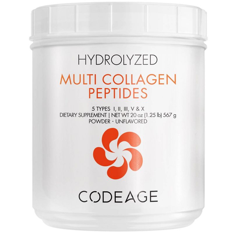 Codeage Hydrolyzed Multi Collagen Peptides Unflavored Powder Supplement - 20oz, 1 of 16