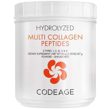 Codeage Hydrolyzed Multi Collagen Peptides Unflavored Powder Supplement - 20oz