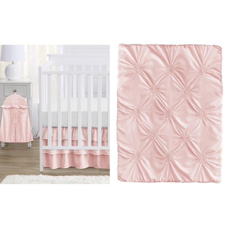 Sweet Jojo Designs Girl Baby Crib Bedding Set - Harper Blush Pink 4pc, 1 of 8