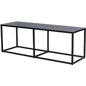 Nordlys Industrial Black Metal Bench Industrial Style Upholstery Entry - 1 of 4