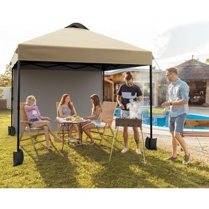 Jojoka 10'x10' Outdoor Canopy Tent with Sidewall,Easy Pop Up with Vented Roof,Portable Instant Camping Beach Tents - 1 of 4