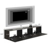 AMERLIFE Floating TV Stand with LED Lights and Power Outlet for TVs Up to 80" - 2 of 3