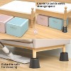 Aoibox Heavy Duty Bed Furniture Riser Round 4 Inch Black 4 Pack Under Bed Storage Lifter for Height Adjustment - 4 of 4