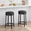 Swivel Bar Stools, 24" Counter Height Bar Stools with Footrest - 4 of 4