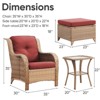 Gymojoy Outdoor Patio Chair Table with Ottoman High Back Club Chair - 2 of 4