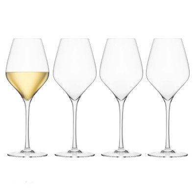 Final Touch DuraShield Lead-Free Crystal 14.8 Ounce White Wine Glass, Set of 4