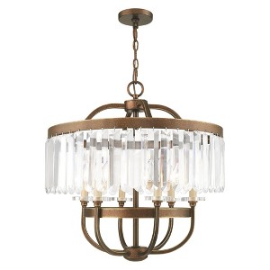 Livex Lighting Ashton 6 - Light Chandelier in  Hand Painted Palacial Bronze - 1 of 4
